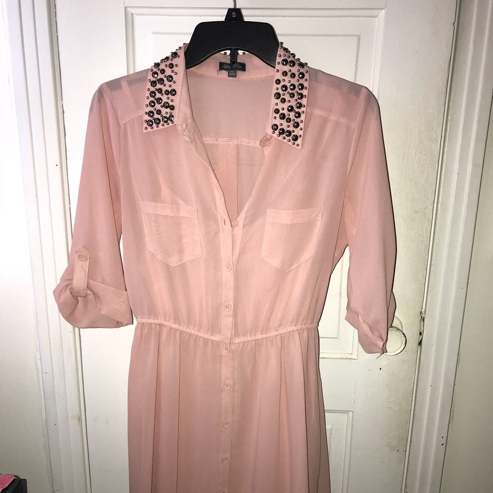 Pink Dress w Gorgeous Detailing | Size Small